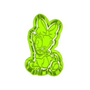 Download Free Stl Daisy Duck  2   CUTTER AND STAMP, COOKIE CUTTER, FORM STAMP, COOKIE CUTTER, FORM