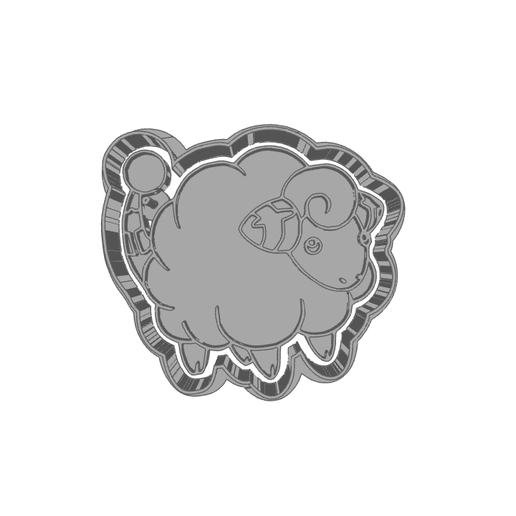 Download Free Stl Mareep Pokemon cutter and stamp, cookie cutter, form