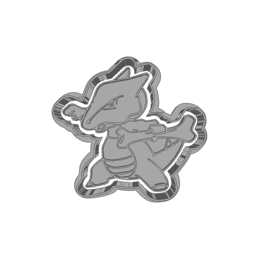Download Free Stl Marowak Pokemon cutter and stamp, cookie cutter, form
