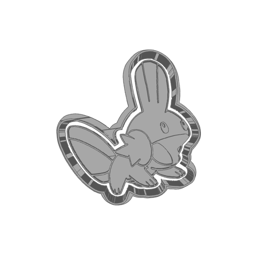 Download Free Stl Mudkip Pokemon cutter and stamp, cookie cutter, form