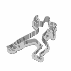 Download Free Stl ninja  martial arts cookie cutter, form