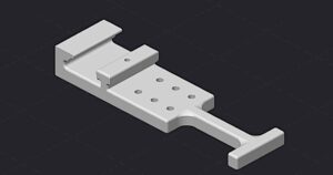 Festool workbench MFT 19 rack mount power strip bracket with cord wrap by Paul Kielar | Download free STL model