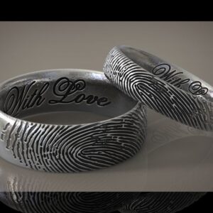 Fingerprint ring Wedding ring With Love