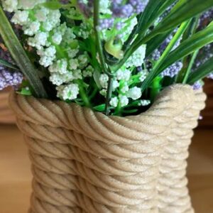 Four Corner Coiled Rope Vase 3D Model