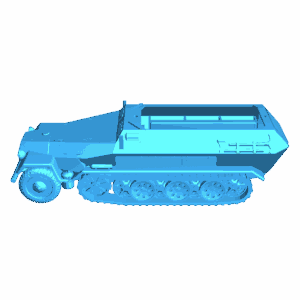 Free Vehicles & Machinery STL Download - Half Track WW2 transport truckby Unavailable_name