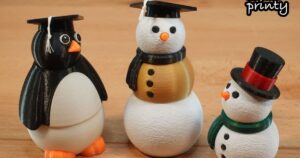 Graduation Cap for Fidget Snowpeople by 3D Printy | Download free STL model