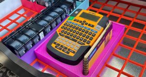 Gridfinity bin for Dymo Rhino 4200 label maker by kbob | Download free STL model