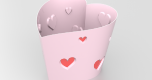 Heart-shaped Vase / Planter / Container by Tinkerer Designs | Download free STL model