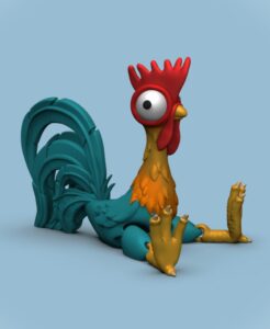 Hei Hei the Rooster (Moana)- Flexi Legs (+Bambu colored 3mf) - 3D model by ChelsCCT (ChelseyCreatesThings) on Thangs