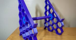 Honeycomb Laptop Stand - Extra Tall by Monson_Makes | Download free STL model