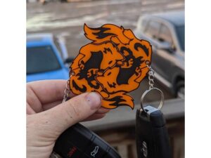 Interlocking Wolf Couple Keychains - Friendship or Relationship matching keychain set by DragoneyeJo
