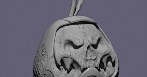 Japanese Daruma Skull by Darkcraftcoo | Download free STL model
