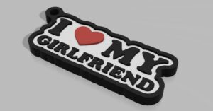 Keychain I love My GirlFriend Valentine