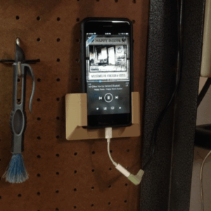 Larger iPhone Pegboard Holder