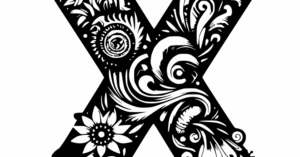 Letter X in flowers by Nina Máčová | Download free STL model