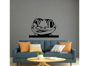 Lizard Peeking, Lizard name sign, garden-themed door, or wall hanger by DragoneyeJo