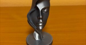 Modern art decoration of a beautiful woman face