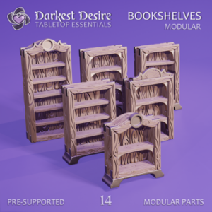 Modular Bookshelves 3D Model