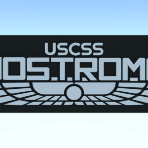 Nostromo logo luggage tag