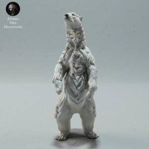 Polar Bear Stand 3D Model