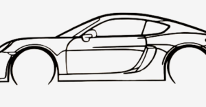 Porsche 981 Cayman GT4 Silhouette Wall art