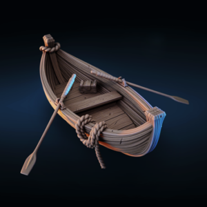 Rowboat | TTRPG Scater / Wargame Scenery 3D Model