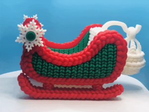 Santa Sleigh Knitted Crochet  - 3D model by Creavion Knitted on Thangs