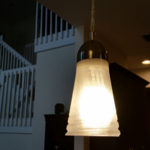 Shade for mini-pendant light - corkscrew design