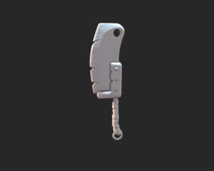 Stylized cleaver keyring @ Pinshape