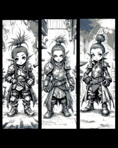 The gnome warrior sisters, ready to defend their kitchen - set of bookmarks - 3D model by BooneCo3d on Thangs