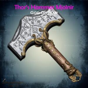 Thors Hammer Mjolnir Cosplay God of War - STL File 3D Model