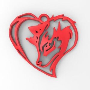 Wolf Heart pendant