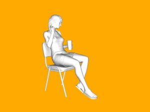 Woman with cofee free 3d model - download stl file 3D Model