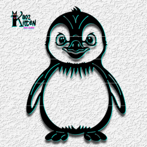 chubby penguin wall art cute winter bird decor - 3D model by KaozKitten on Thangs