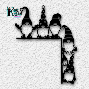garden gnomes corner door wall art christmas decor - 3D model by KaozKitten on Thangs
