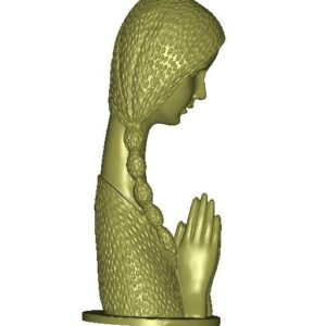 girl woman prayer 3d model