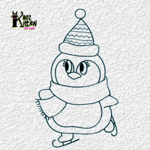 iceskating penguin wall art christmas ornament decor - 3D model by KaozKitten on Thangs