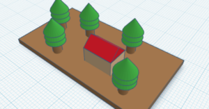 lonely house in woods