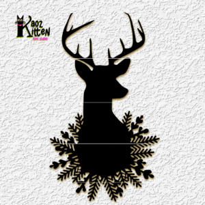 snowy deer wall art Christmas Buck reindeer decor - 3D model by KaozKitten on Thangs