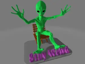 Tools & Spare Parts STL Download - STAY WEIRD ALIEN PHONE/TABLET STANDby Zurlingo-3D